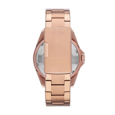 Riley Multifunction Rose Gold Tone Stainless Steel Watch ES2811