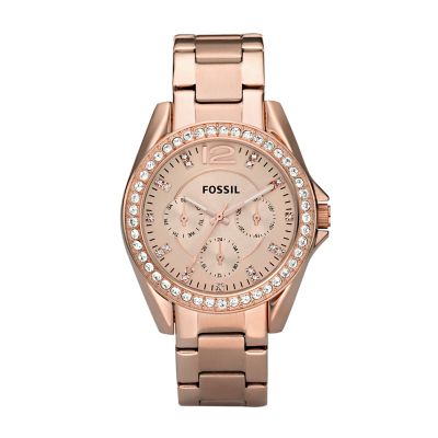 Riley Multifunction Rose Gold-Tone Stainless Steel Watch