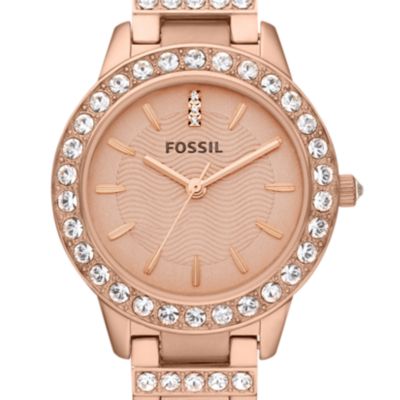 Montre Jesse à trois aiguilles en acier inoxydable Doré rose