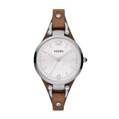 Georgia Brown Leather Watch - ES3060 - Fossil