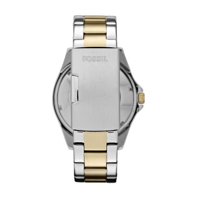 Riley Multifunction Two-Tone Stainless Watch - - ES3204 Steel Fossil