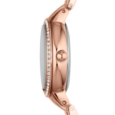 Fossil virginia watch rose gold sale