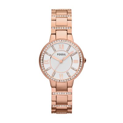 Virginia Rose-Tone Stainless Steel Watch