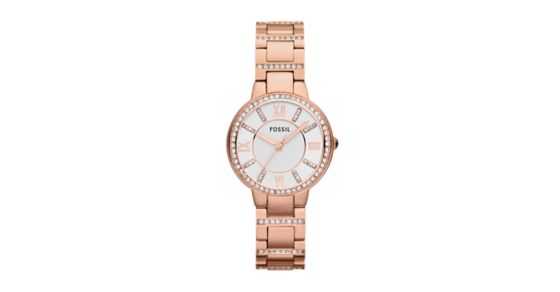 Virginia Rose-Tone Stainless Steel Watch - Fossil