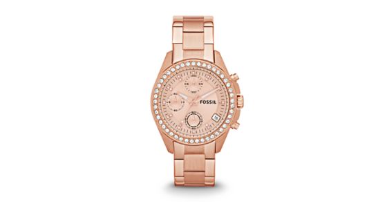 Decker Chronograph Rose-Tone Stainless Steel Watch - Fossil