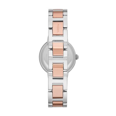 Virginia Two-Tone Stainless Steel Watch - Fossil
