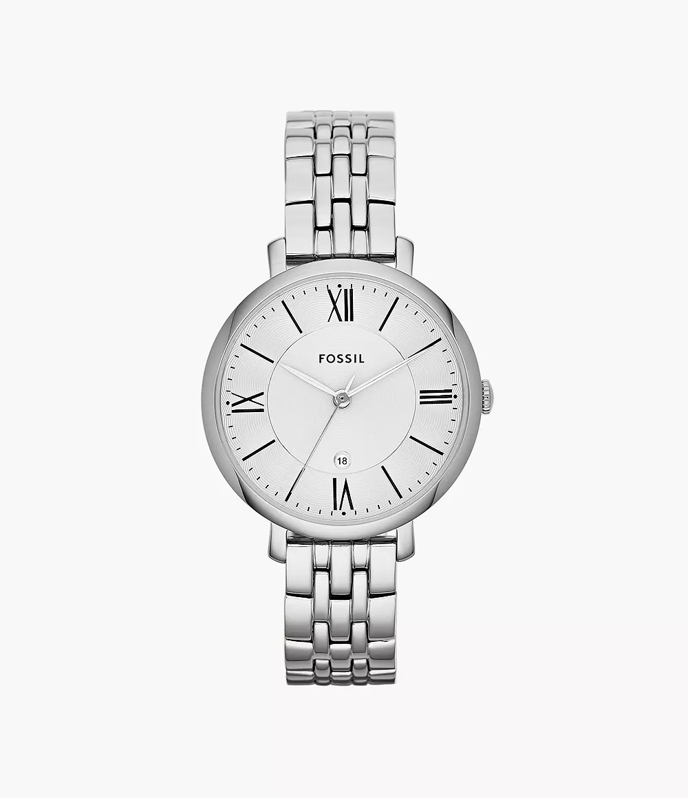 Jacqueline Three-Hand Date Stainless Steel Watch
