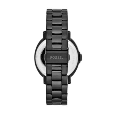 Chelsey Multifunction Black Stainless Steel Watch - Fossil