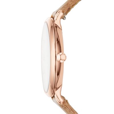 Montre Femme Fossil Jacqueline ES3487 Bracelet en cuir camel ➤ Ach