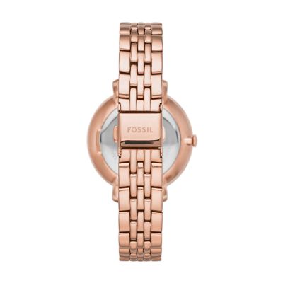 Jacqueline Rose Tone Stainless Steel Watch Es3546 Fossil