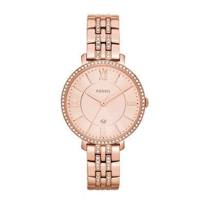 Jacqueline Rose-Tone Stainless Steel Watch - ES3546 - Fossil