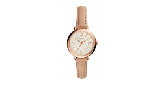 Jacqueline Mini Sand Leather Watch - Fossil