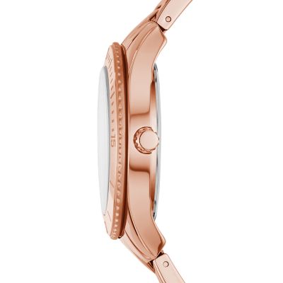 Stella Multifunction Rose-Tone Stainless Steel Watch - Fossil