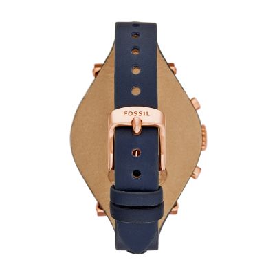 Original Boyfriend Chronograph Navy Leather Watch ES3838 Fossil