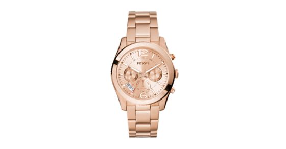 Perfect Boyfriend Multifunction Rose-Tone Stainless Steel Watch - Fossil