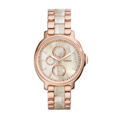 fossil digital watch rose gold