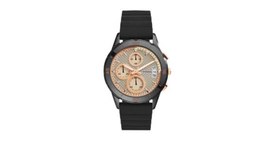 Modern Pursuit Chronograph Black Silicone Watch - Fossil