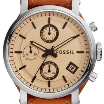 Montre Original Boyfriend Sport chronographe en cuir marron