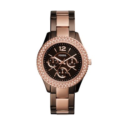 Stella Multifunction Rose Tone Stainless Steel Watch ES3590 Fossil