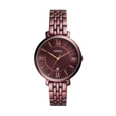 Jacqueline Three Hand Date Stainless Steel Watch