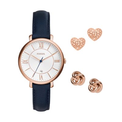 Jacqueline date blush leather watch best sale