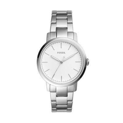 Neely Three-Hand Stainless Steel Watch - Fossil