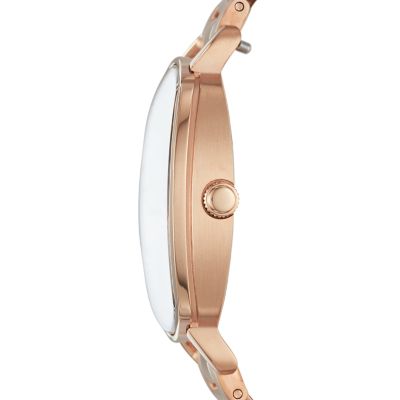 Idealist Three-Hand Rose Gold-Tone Stainless Steel Watch - Fossil