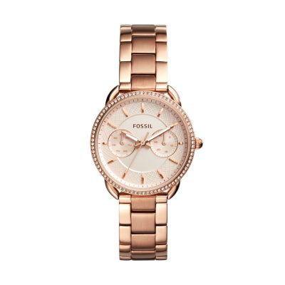 Tailor Multifunction Rose Gold Tone Stainless Steel Watch Es4264 Fossil