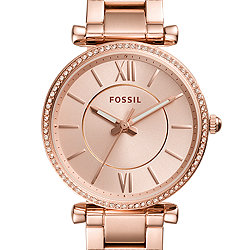 Carlie Three-Hand Rose-Gold-Tone Stainless Steel Watch