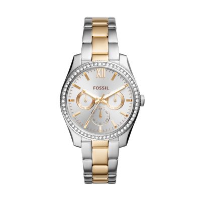 Scarlette Multifunction Rose Gold Tone Stainless Steel Watch Fossil