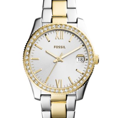 Scarlette Mini Three-Hand Date Two-Tone Stainless Steel Watch