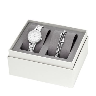 NEW FOSSIL Blane Watch Bracelet Set ES4336  FOSSIL Blane 2-PC GIFT BOX SET Womens Silver Watch  main image 4