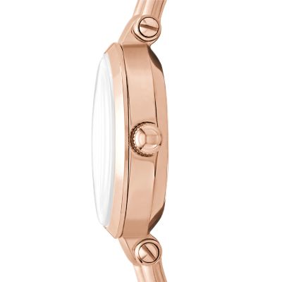 Georgia Three-Hand Blush Leather Watch - Fossil