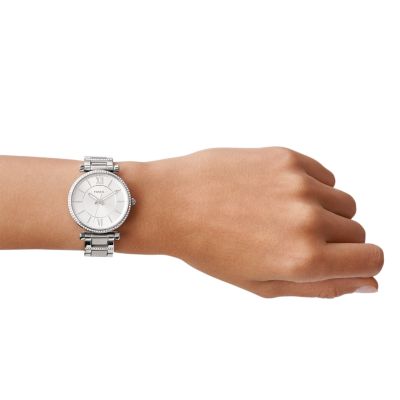 Carlie Three-Hand Stainless Steel Watch