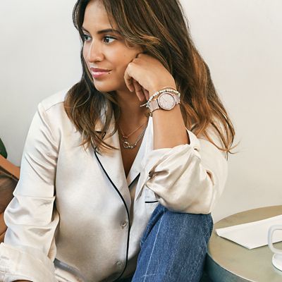 Fossil neely clearance rose gold watch