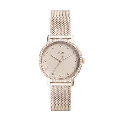 Fossil pastel pink watch new arrivals