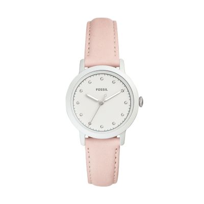 Neely Three Hand Blush Leather Watch ES4399 Fossil