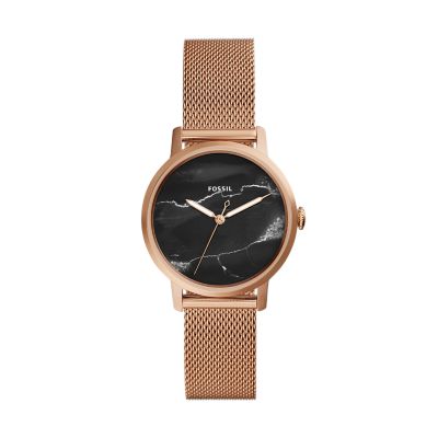 Montre Neely trois aiguilles en acier inoxydable dor rose