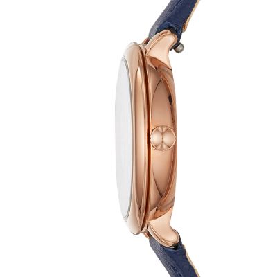 Jacqueline navy leather outlet watch