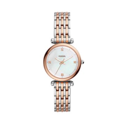 Carlie Mini Three-Hand Two-Tone Stainless Steel Watch - ES4431