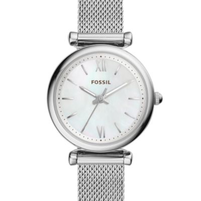 Carlie Mini Three-Hand Stainless Steel Watch