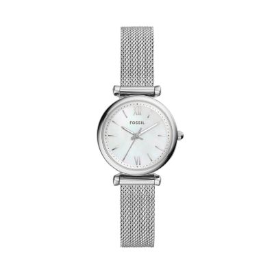 Reloj Carlie de acero inoxidable con tres agujas