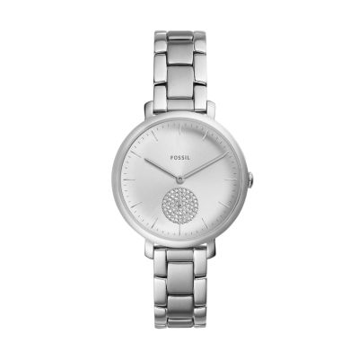 Fossil jacqueline outlet stainless steel watch