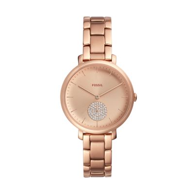 Fossil smartwatches jacqueline rose shop gold tone hybrid watch