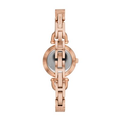 Fossil georgia watch rose on sale gold