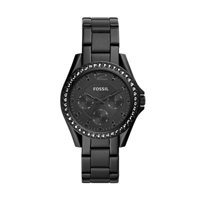 Fossil watch all black sale