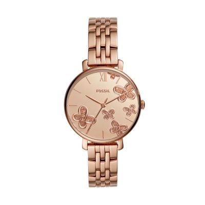 Jacqueline Sun Moon Multifunction Rose Gold Tone Stainless Steel