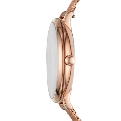 Jacqueline Three-Hand Rose Gold-Tone Stainless Steel Watch - Fossil