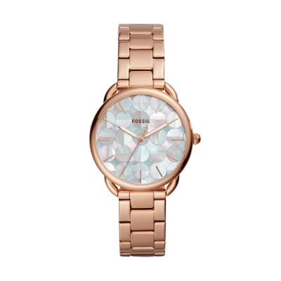 Fossil tailor clearance watch rose gold