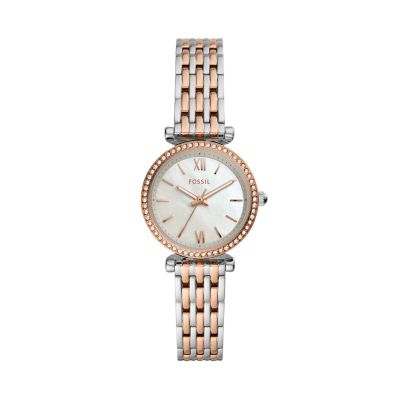 Carlie Mini Three-Hand Two-Tone Stainless Steel Watch - ES4649 - Fossil